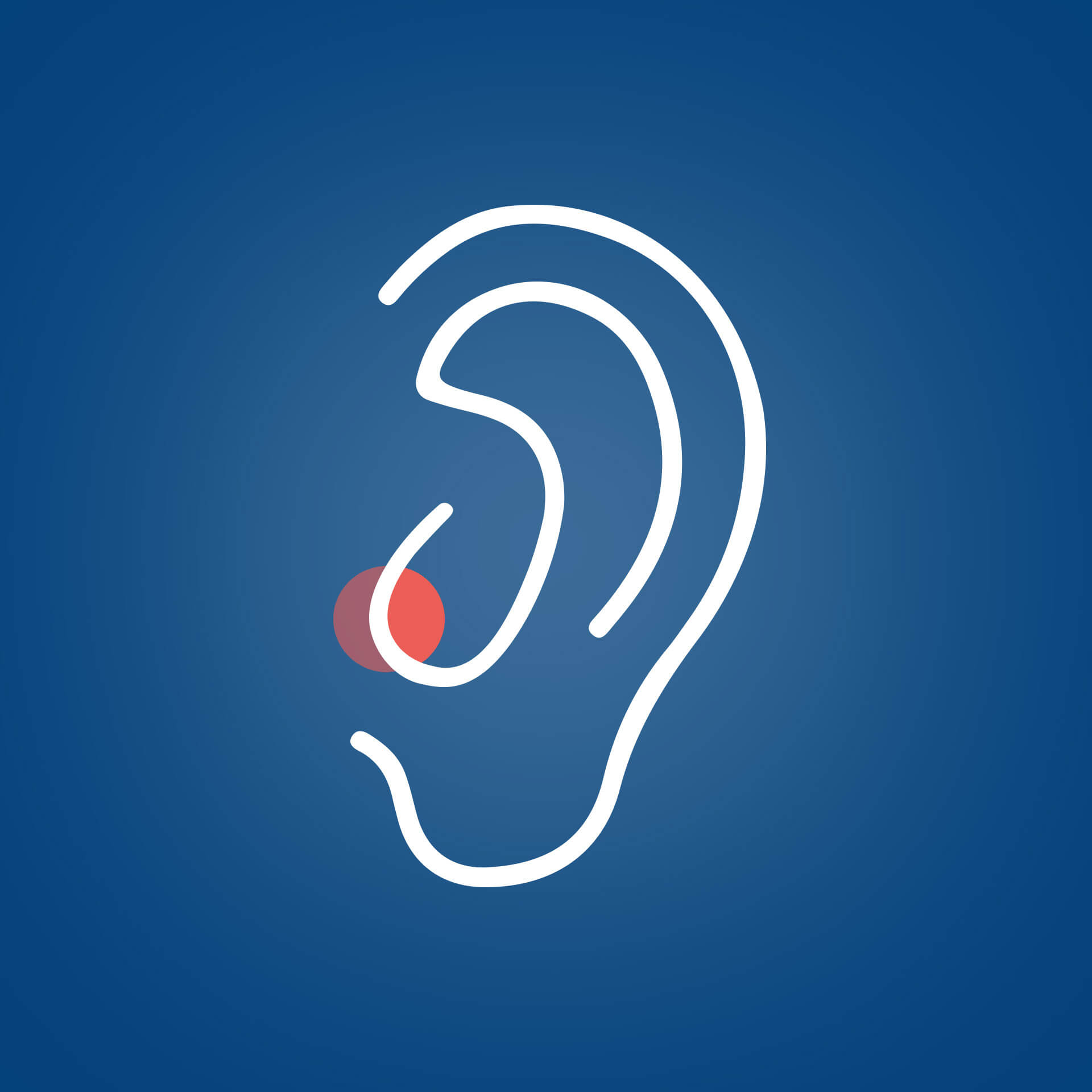 Hörgerät im Ohr Icon